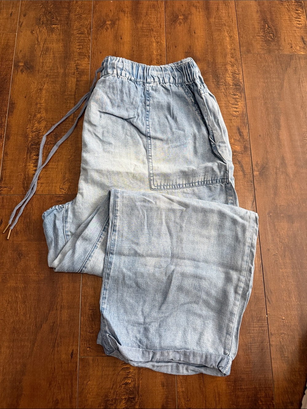 Matilda Jane Light Blue Denim Jogger Capris
